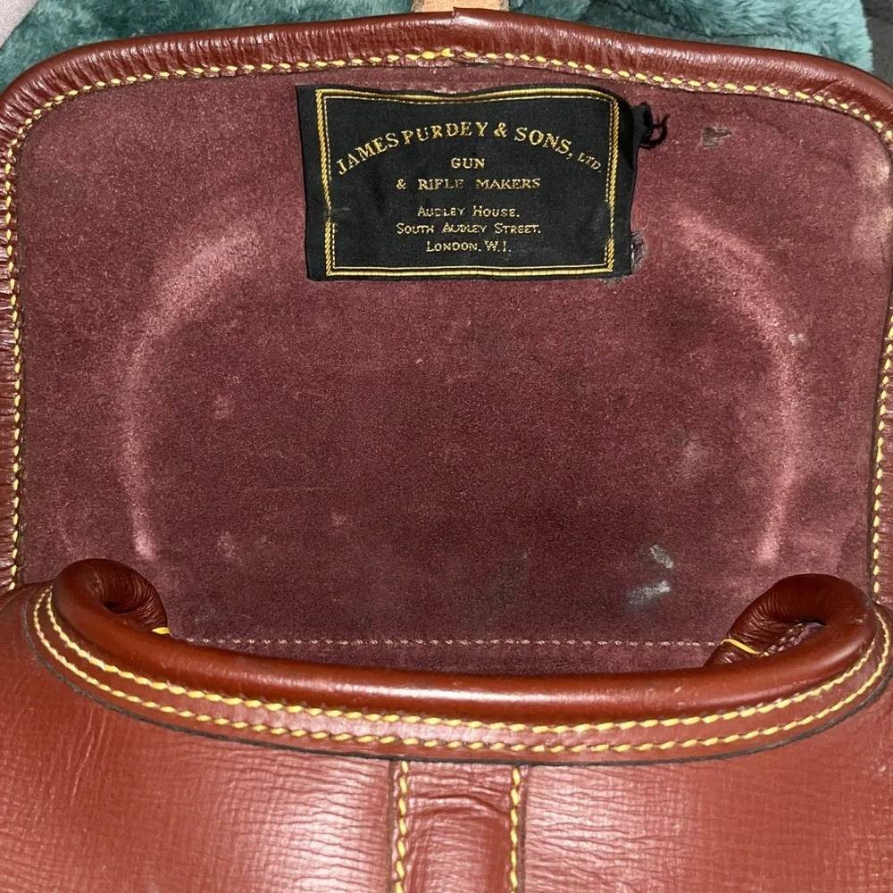 VINTAGE JAMES PURDEY & SONS Gun & Rifle Makers AMMO CROSSBODY Bag RARITY BEAUTY